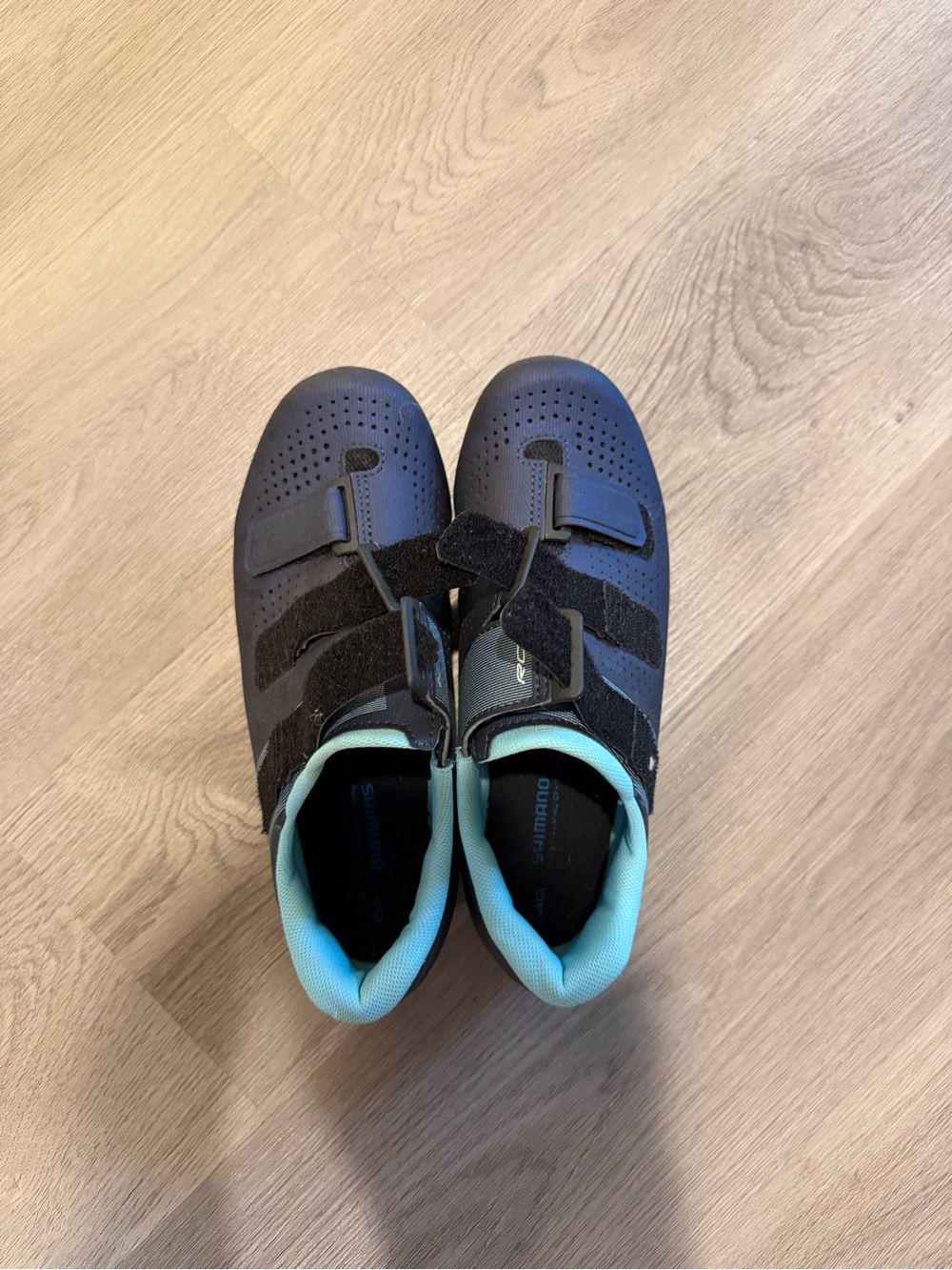 Shimano Black Cycling Shoes with Mint Interior